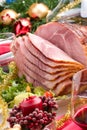 Holliday honey ham Royalty Free Stock Photo