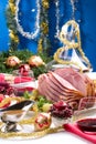 Holliday honey ham Royalty Free Stock Photo