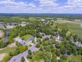 Hollis town center aerial view, NH, USA Royalty Free Stock Photo