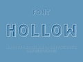 Hollow font. Vector alphabet