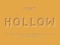 Hollow font. Vector alphabet