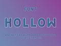 Hollow font. Vector alphabet