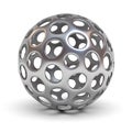 Hollow metallic chrome sphere Royalty Free Stock Photo