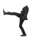 Hollow suit makes front kick i Royalty Free Stock Photo
