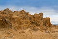 Hollow tubes of limestone, petrified trunk rocks at Petrified Forest Walk, Cape Bridgewater in Victoria, Australia Royalty Free Stock Photo