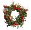 Holly Berry and Pine Christmas Wreath