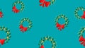 Holly berry vector seamless pattern. Christmas background with mistletoe berries Royalty Free Stock Photo