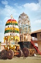 Holly chariot in the Indian temple