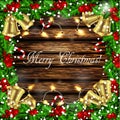 Holly Christmas frame Royalty Free Stock Photo