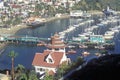 Holly Hill House and Avalon Harbor, Avalon, Catalina Island, California Royalty Free Stock Photo