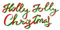 Holly Jolly Christmas calligraphic lettering