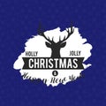 Holly Jolly Christmas Reindeer background Royalty Free Stock Photo