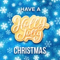 Holly Jolly Merry Christmas greeting card Royalty Free Stock Photo