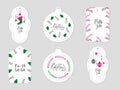 Holly Jolly Merry Christmas Sticker, label or Tag. Royalty Free Stock Photo