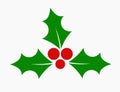 Holly leaf Christmas icon