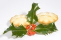 Holly and mincepies Royalty Free Stock Photo