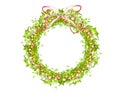 Holly Ribbons and Lights Wreath