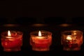 Holly Trinity candles, commemoration Royalty Free Stock Photo