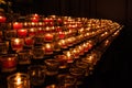 Holly Trinity candles, people commemoration Royalty Free Stock Photo