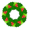 Holly wreath #1 Royalty Free Stock Photo