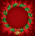 Holly wreath Royalty Free Stock Photo