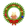 Holly wreath Royalty Free Stock Photo