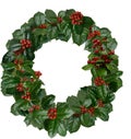 Holly Wreath Royalty Free Stock Photo