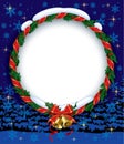 Holly wreath with bells
