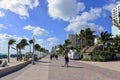 Hollywood Beach Broadwalk in Florida, USA Royalty Free Stock Photo