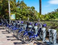 Broward BCycle station at Hollywood Beach Broadwalk in South Florida Royalty Free Stock Photo