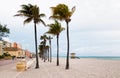 Hollywood Beach Broadwalk, a promenade along the Atlantic Ocean, Florida Royalty Free Stock Photo