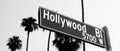 Hollywood Blvd Street Sign Cityscape California Royalty Free Stock Photo