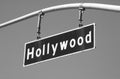 Hollywood Blvd Street Sign 2 BW