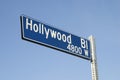 Hollywood Blvd Street Sign Royalty Free Stock Photo