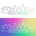Hollywood California skyline.