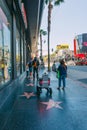 Robotic delivery in West Hollywood. The Server robot drives itself down the sidewalk as it makes a food delivery