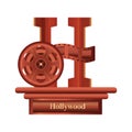 hollywood film reel. Vector illustration decorative background design
