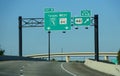Hollywood, FL, U.S.A - January 3, 2020 - The view of the exit into Florida Turnpike on Route 84 West and Route 441