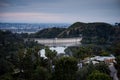 Hollywood hill at sunset