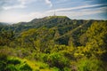 Hollywood hills, Los Angeles. Griffith Park hiking trail.