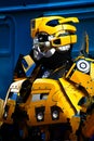 Unidentified man in Bumblebee robot costume