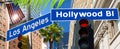 Hollywood Los angeles redlight signs on California photo-mount