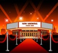 Hollywood movie red carpet movie theater Royalty Free Stock Photo