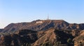 Hollywood Sign on a hill from distance Royalty Free Stock Photo