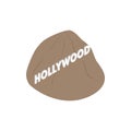 Hollywood sign icon, isometric 3d style