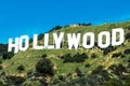 Hollywood sign. Los Angeles, California, with blue sky background Royalty Free Stock Photo