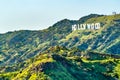 Hollywood Sign on Mount Lee in Los Angeles, California Royalty Free Stock Photo