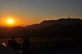 Hollywood sign at sunset Royalty Free Stock Photo