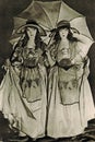 Hollywood silent movie actresses Lillian and Dorothy Gish