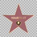 Hollywood star celebrity fame walk vector